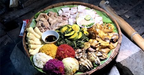Khám Phá Ẩm Thực Mâm Cỗ Lá Người Mường-Tân Sơn, Phú Thọ